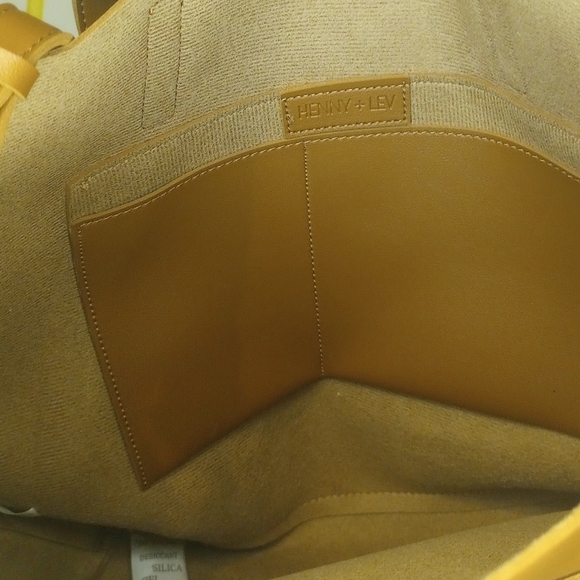 Henny + Lev‎ Women's Tote Handbag Vegan Leather 2-in-1 Brown NEW with Tag - Picture 6 of 6